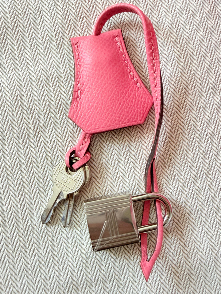 Hermes Kelly 28 in Rose Azalee Pink Epsom Leather PHW Stamp C 2018
