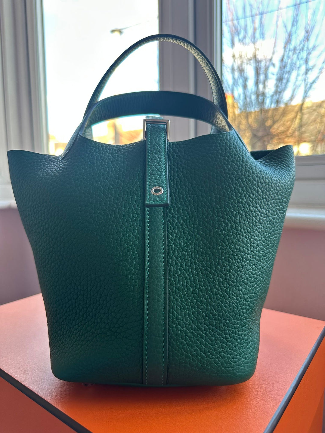 Hermes Picotin Lock 18 Vert Moyen PHW stamp K 2025