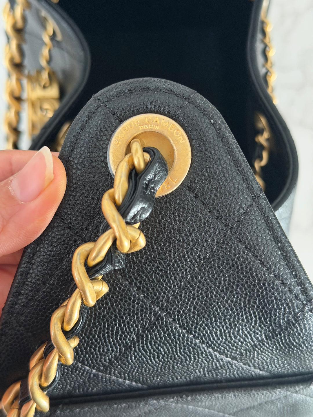 CHANEL 25 2025 size SMALL in Black Caviar Aged GHW Hobo Bag