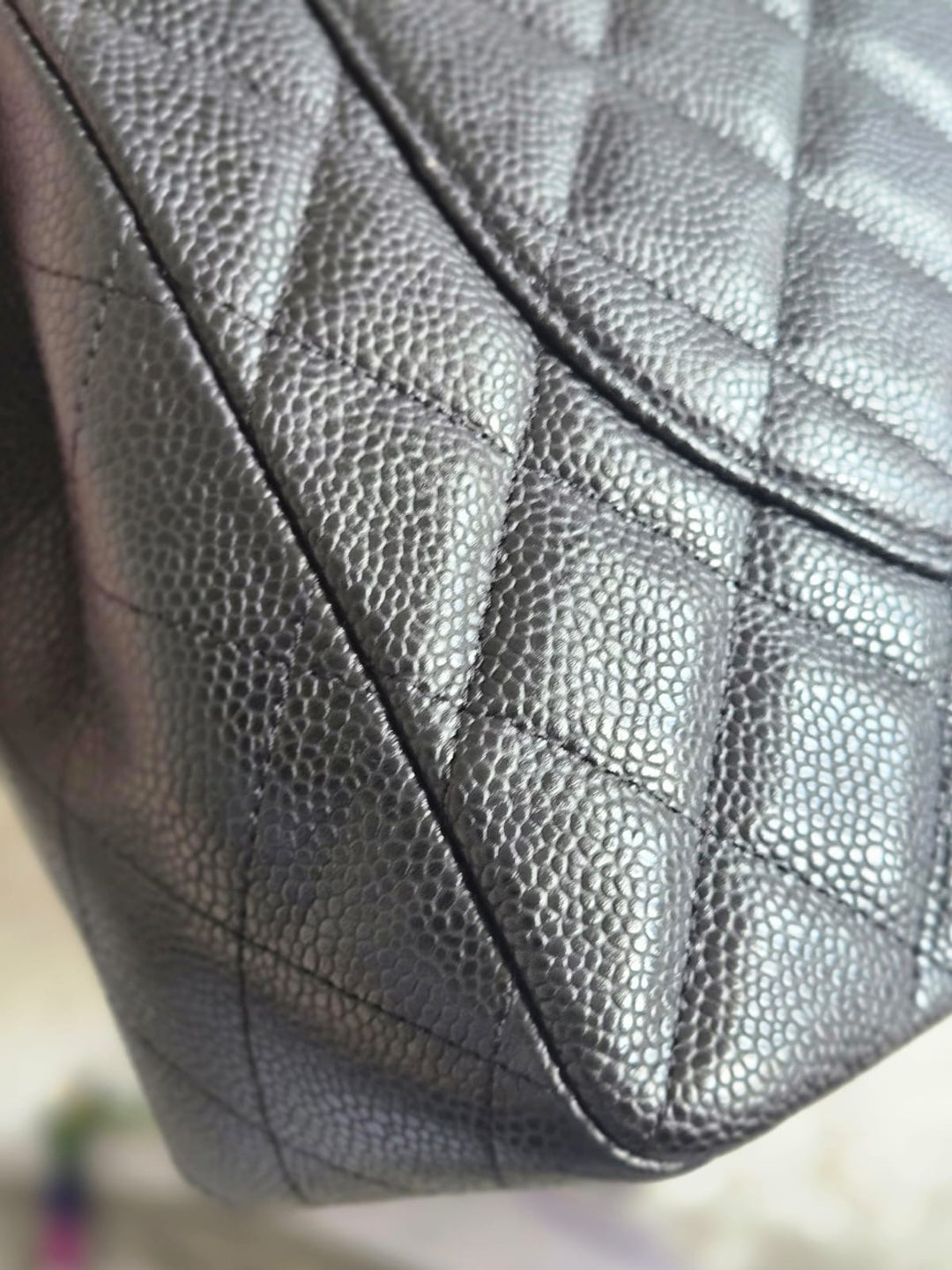 Chanel series 13 2010 Black Caviar Maxi Single Flap Bag with GHW