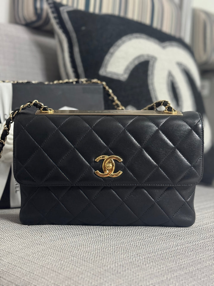 Chanel series 29 (2019) Black Lambskin LGHW Trendy CC Shoulder Flap Bag