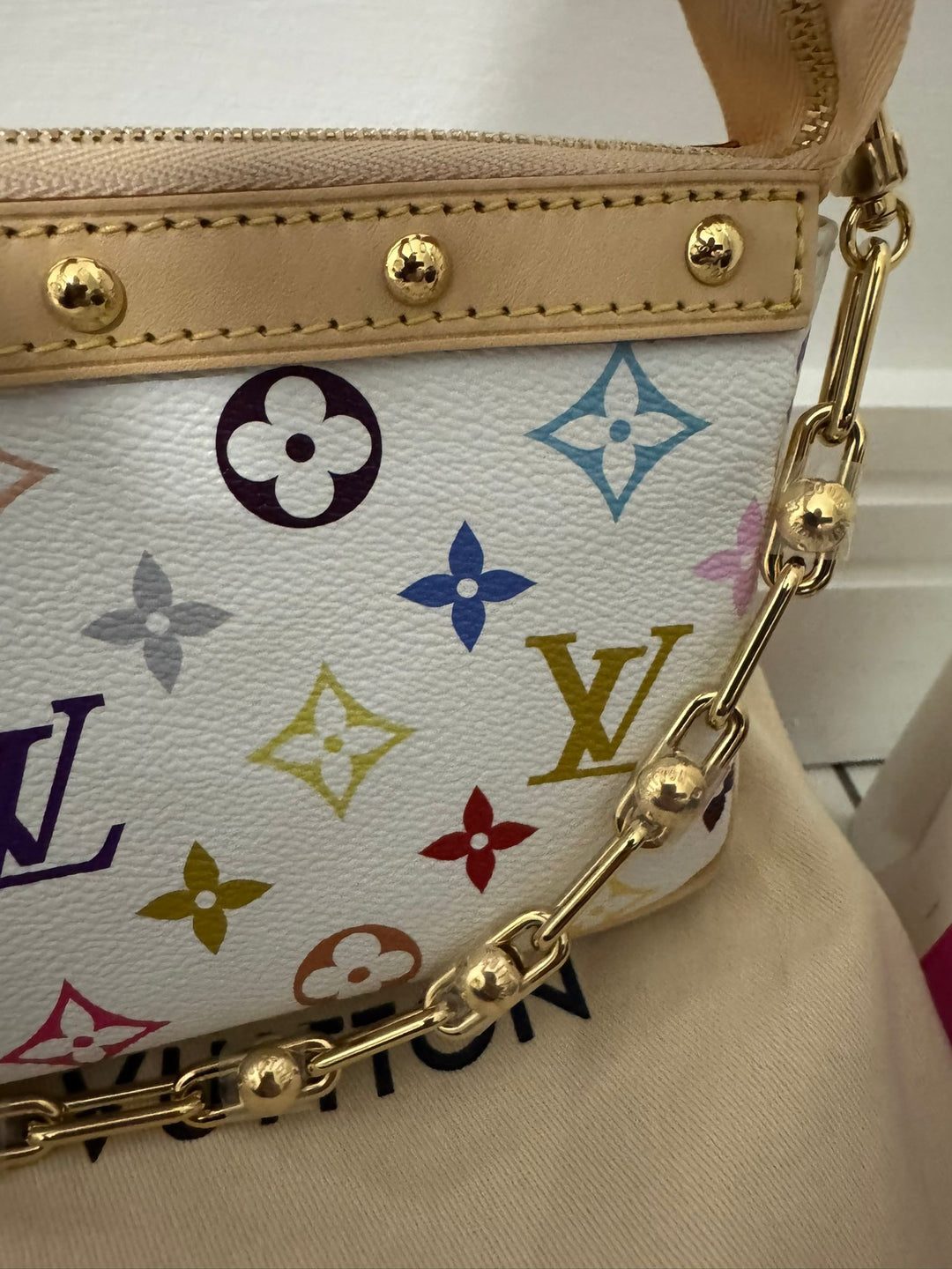 LOUIS VUITTON LV x TM Multicolor Monogram Pochette Accessoires Blanc/White