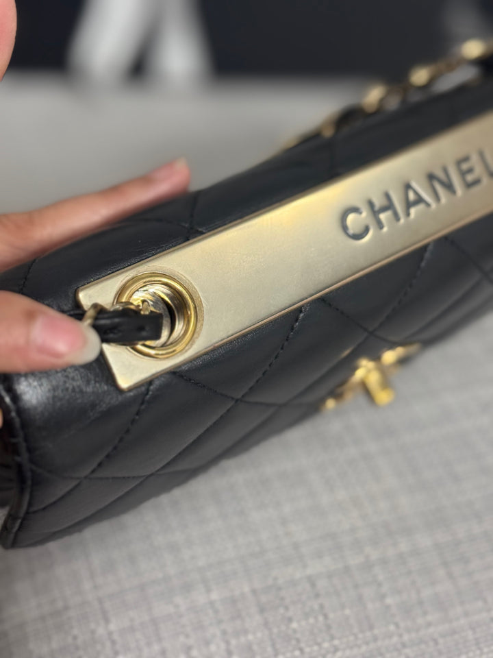 Chanel series 29 (2019) Black Lambskin LGHW Trendy CC Shoulder Flap Bag