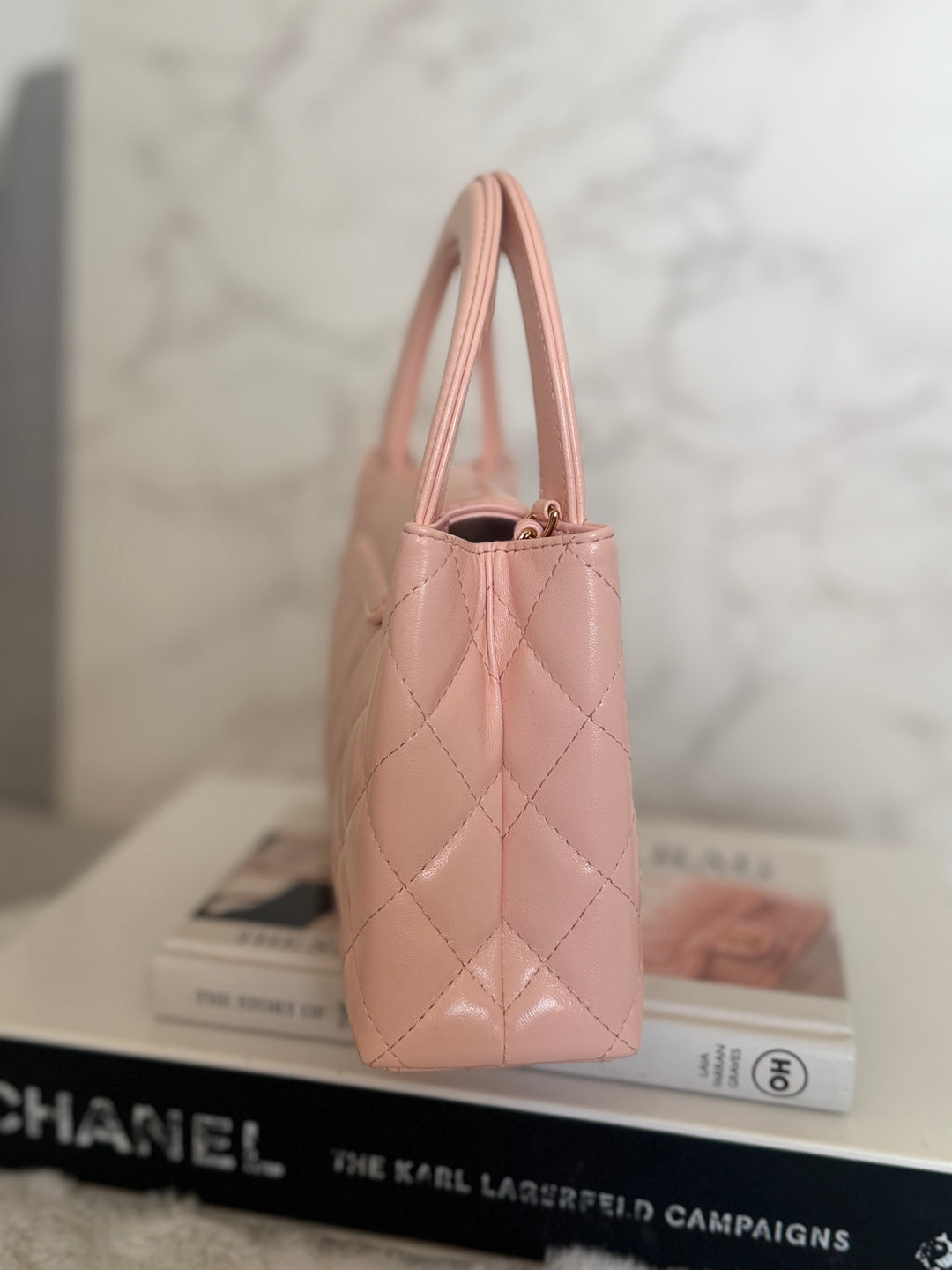 CHANEL 26B Light Pink Calf Skin Kelly Shopping Bag size Small 19 cms 2026