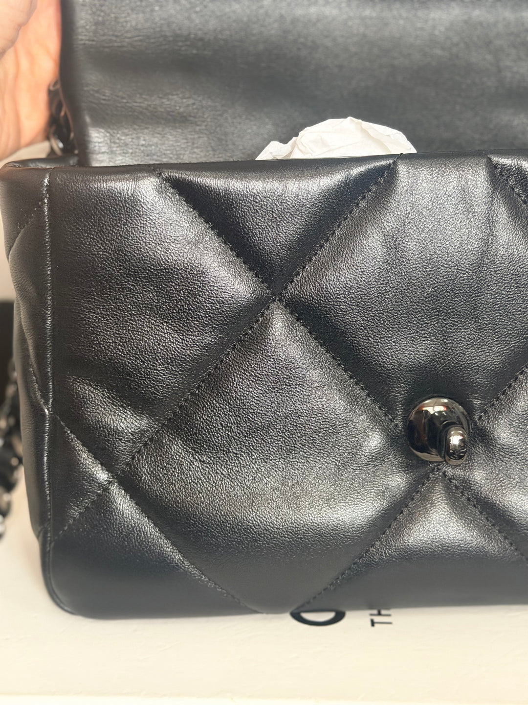 CHANEL 22P So Black 19 Black Lambskin Flap Bag size Small 2022