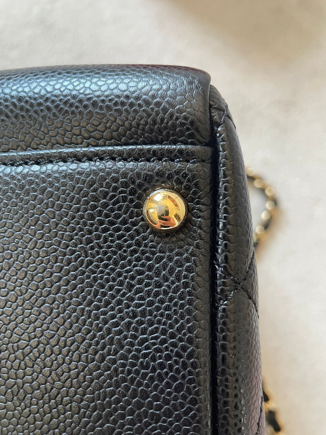 Petite Timeless Tote (PTT) in Black caviar GHW series 14 2011