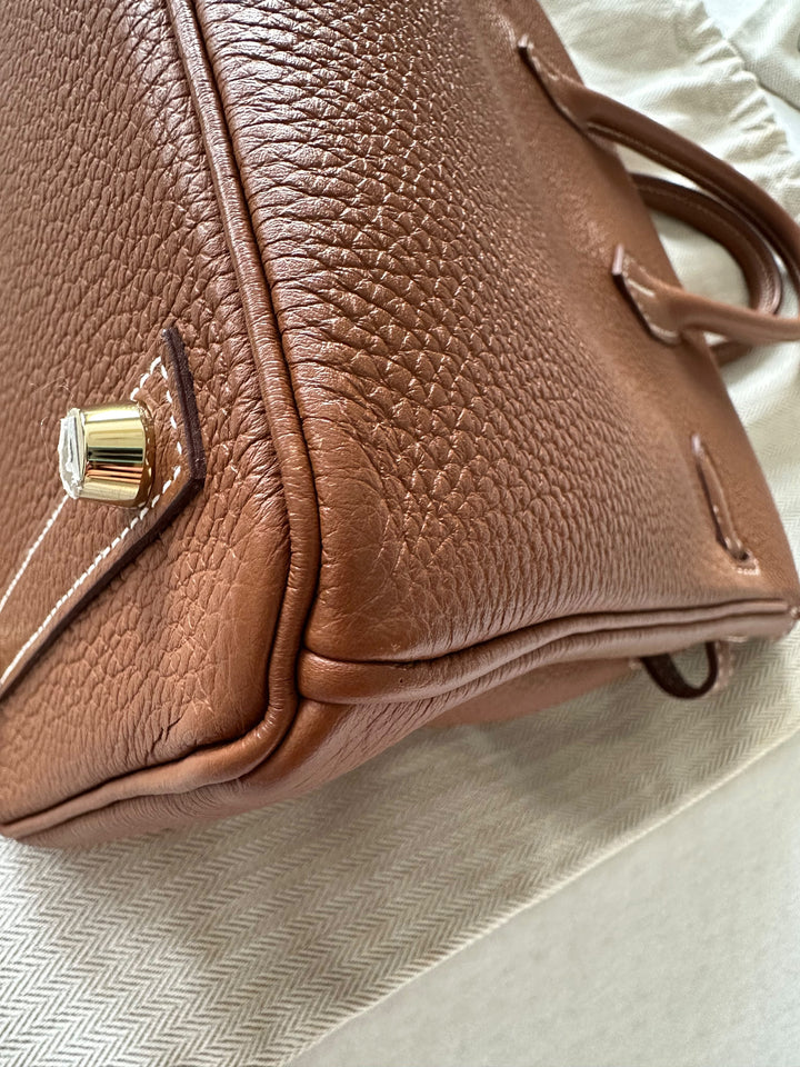 WA/Email to Purchase only- HERMÈS Gold Togo Leather with GHW Birkin 25 Stamp X 2016