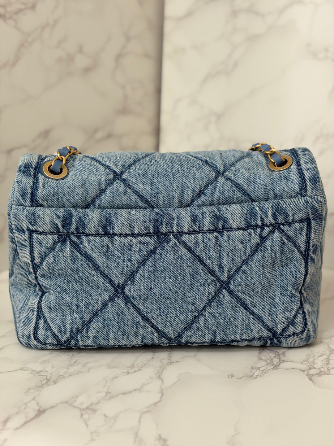 CHANEL 25K collection 2025 Blue Denim Large Flap Bag