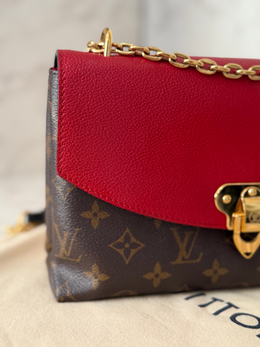 LOUIS VUITTON LV Saint St Placide In Monogram Canvas/Cherry Red