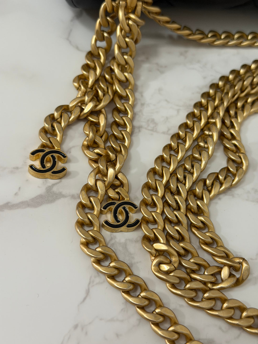 CHANEL Resin CC Black Lambskin Aged GHW Seasonal Flap Bag 2023