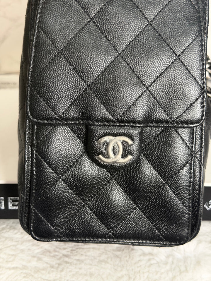 CHANEL 25 Hobo Bag Size SMALL in Black Caviar Ruthenium Hardware 2026