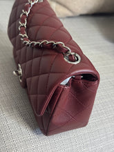 Load image into Gallery viewer, Chanel series 28 2019 Burgundy Lambskin Silver HW Mini Rectangular Flap Bag
