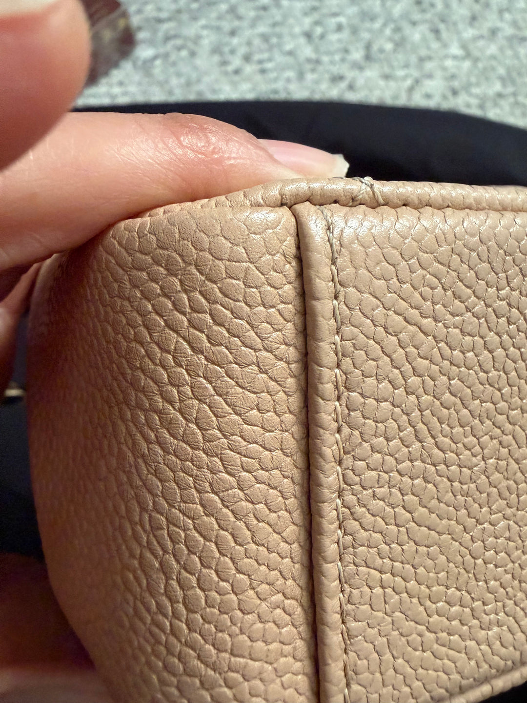 CHANEL Beige & Black Filigree Aged GHW Magnetic Closure Flap Bag size Medium 10 inches