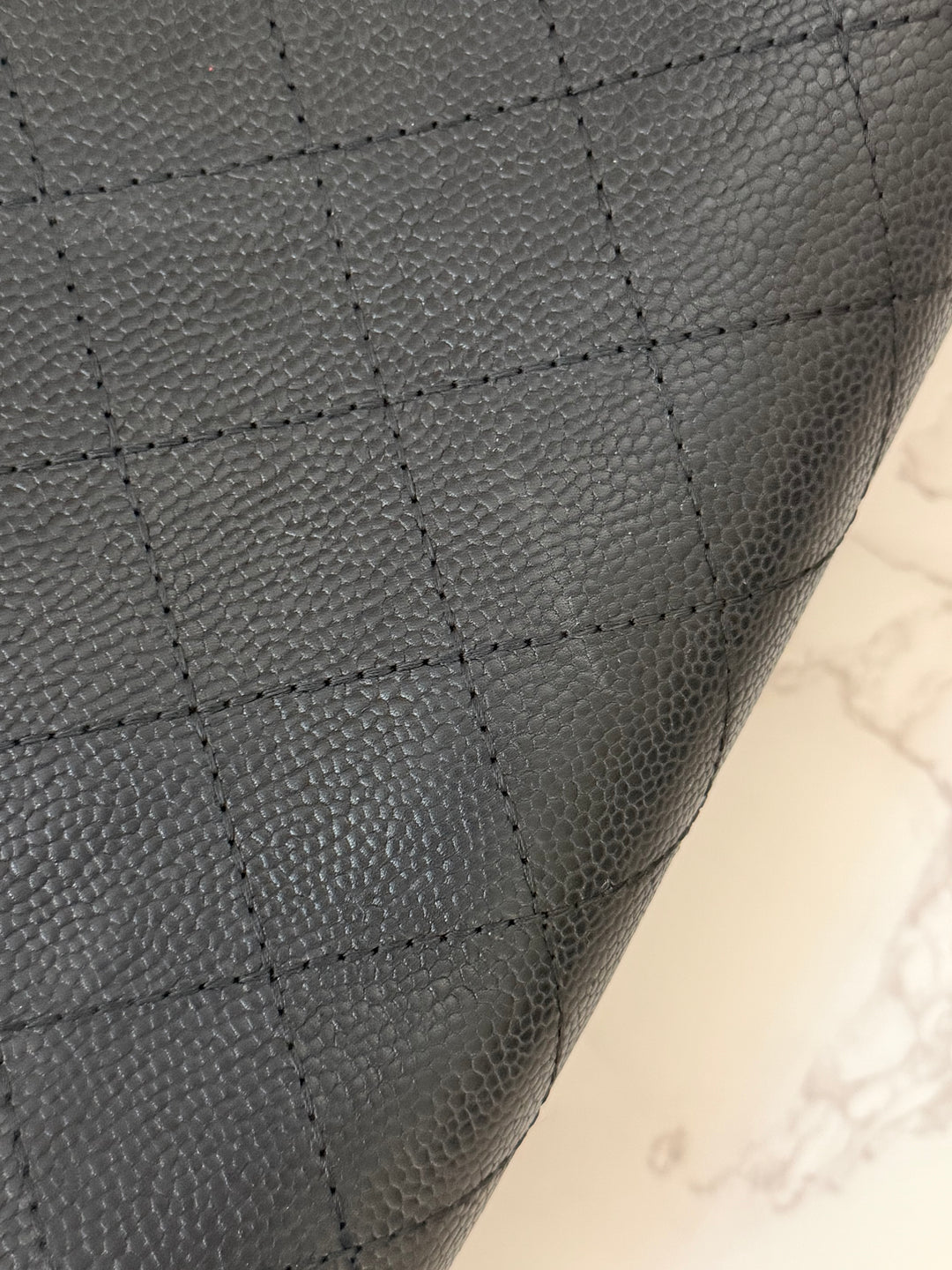 CHANEL series 23 Black Caviar Ruthenium HW Tote Bag with Shoulder Chain strap