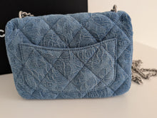 Load image into Gallery viewer, CHANEL Denim Sweetheart Adjustable Chain Silver Hardware Mini Flap Bag
