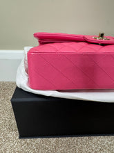 Load image into Gallery viewer, CHANEL 21C collection series 30 Barbie Pink Caviar LGHW Medium Timeless Classic Double Flap Bag
