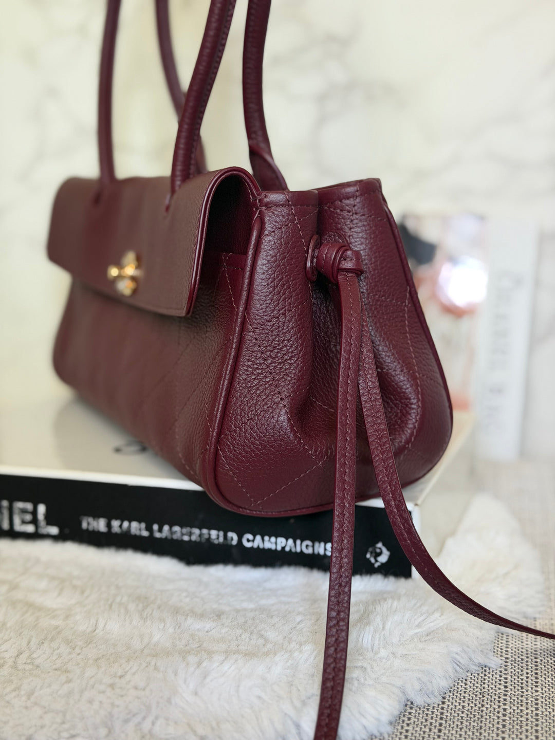 CHANEL Burgundy Caviar LGHW Urban Essentials East West Shopping Tote Bag size Small Matthieu Blazy 26S 2026
