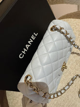 Load image into Gallery viewer, CHANEL 25S collection 2025 Light Blue Lambskin LGHW Mini rectangular flap bag
