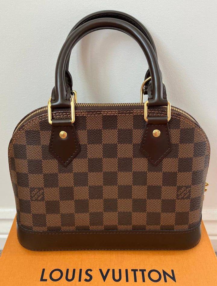 LOUIS VUITTON LV Alma BB Damier Ebene Monogram Leather