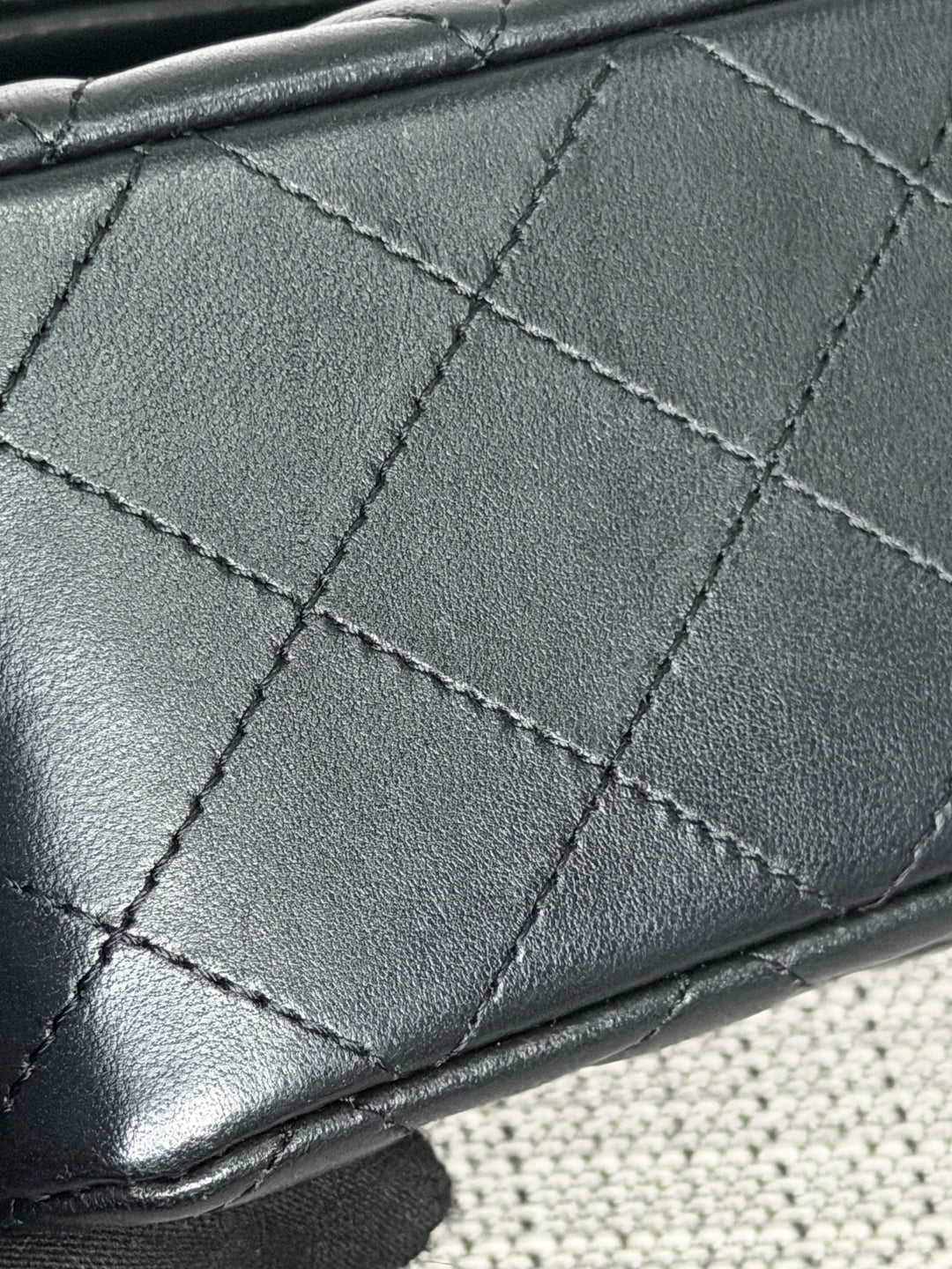 CHANEL Black Lambskin LGHW Mini Rectangular Flap Bag 2025