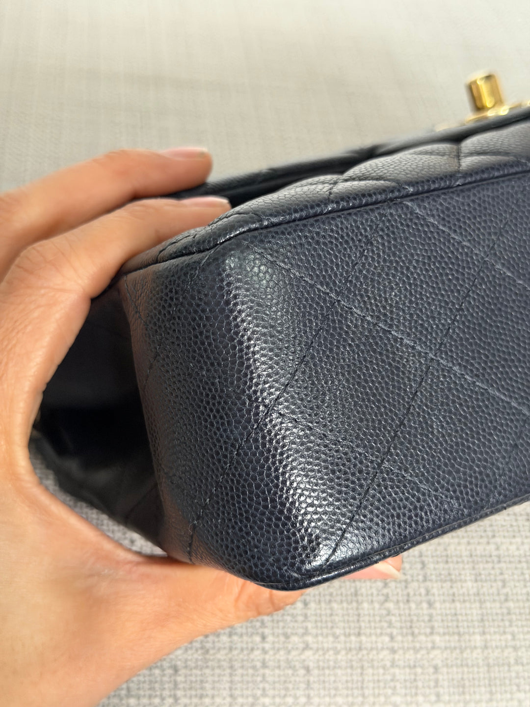 CHANEL series 30 Dark Navy Caviar LGHW Small Timeless Classic Double Flap Bag 2020