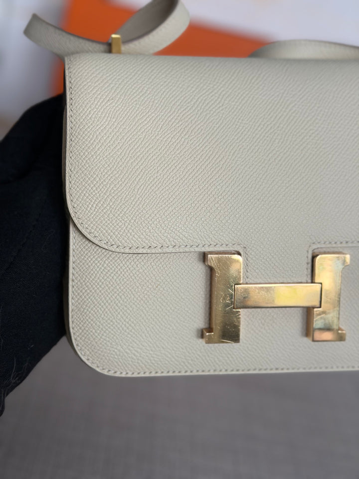 Hermès Constance 18 Mini Constance Craie Epsom Leather RGHW