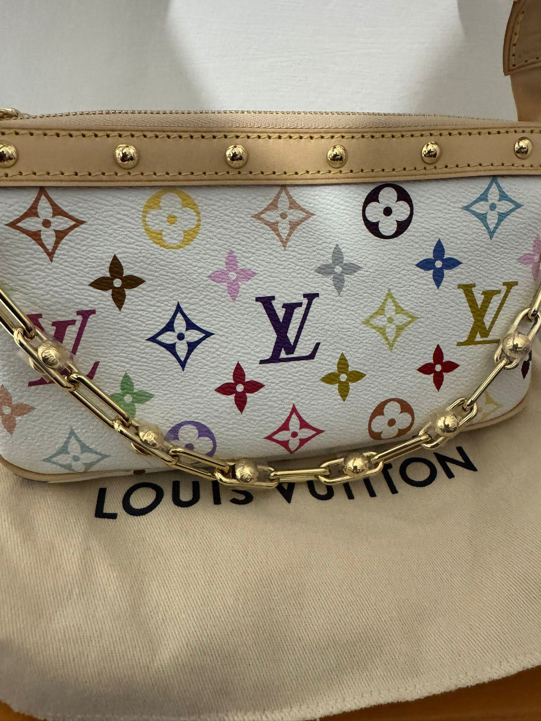LOUIS VUITTON LV x TM Multicolor Monogram Pochette Accessoires Blanc/White