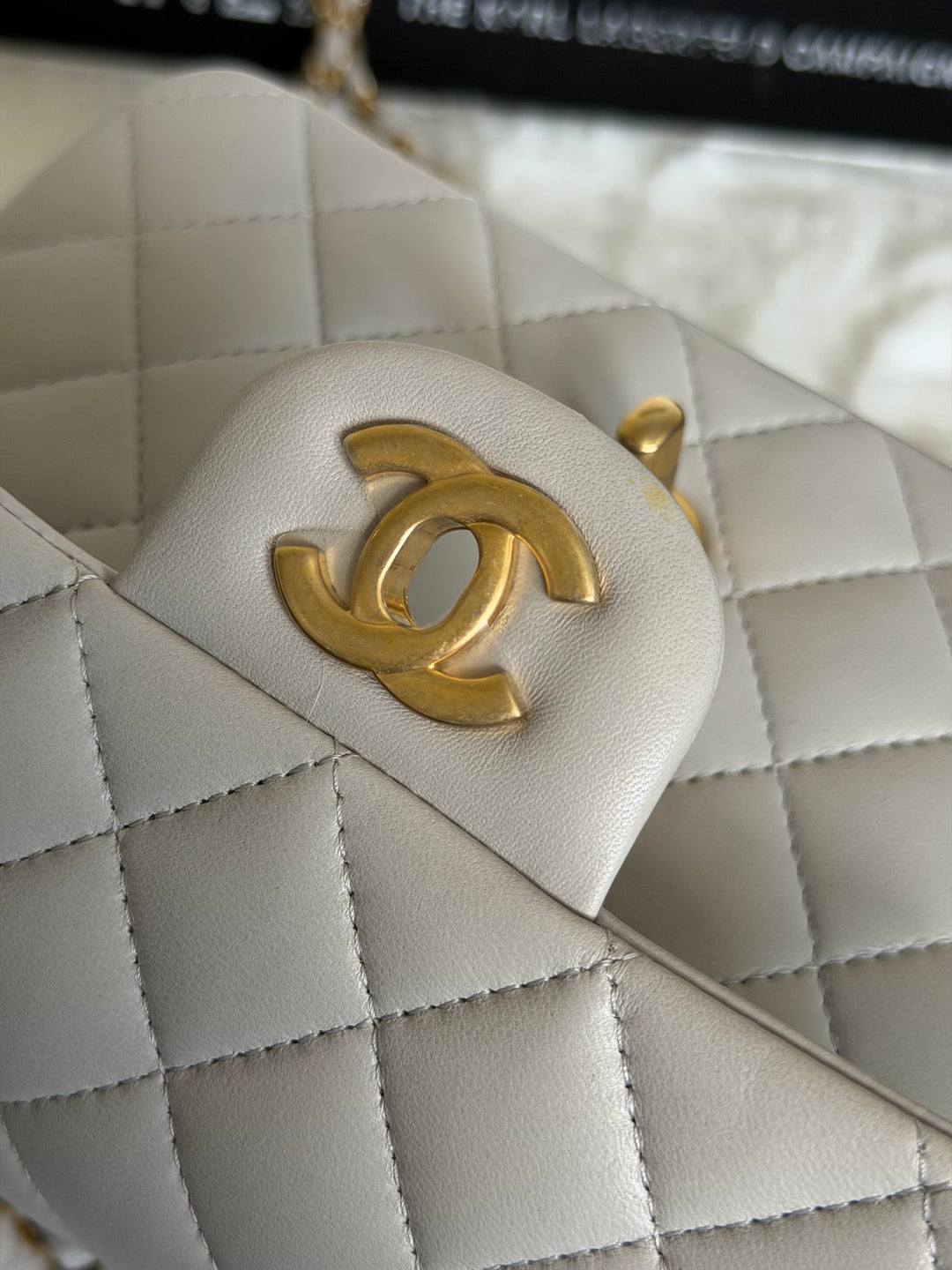 CHANEL Grey Lambskin Aged GHW Top Handle Mini Rectangular Flap Bag 2021 21A collection