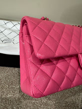 Load image into Gallery viewer, CHANEL 21C collection series 30 Barbie Pink Caviar LGHW Medium Timeless Classic Double Flap Bag
