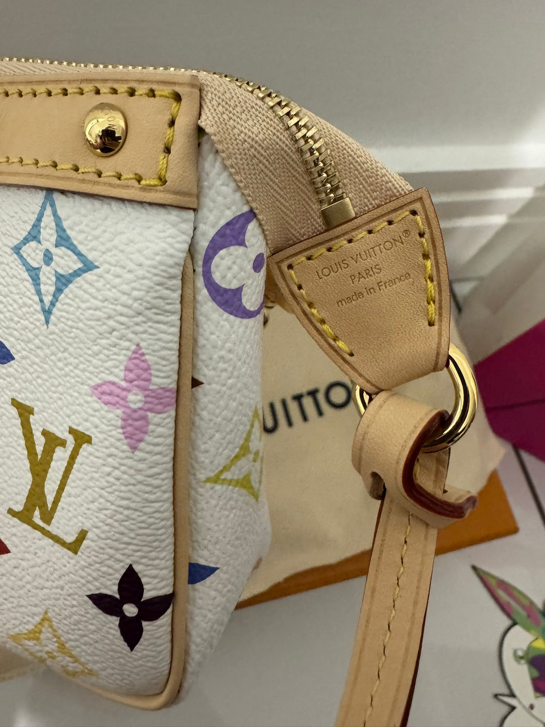 LOUIS VUITTON LV x TM Multicolor Monogram Pochette Accessoires Blanc/White