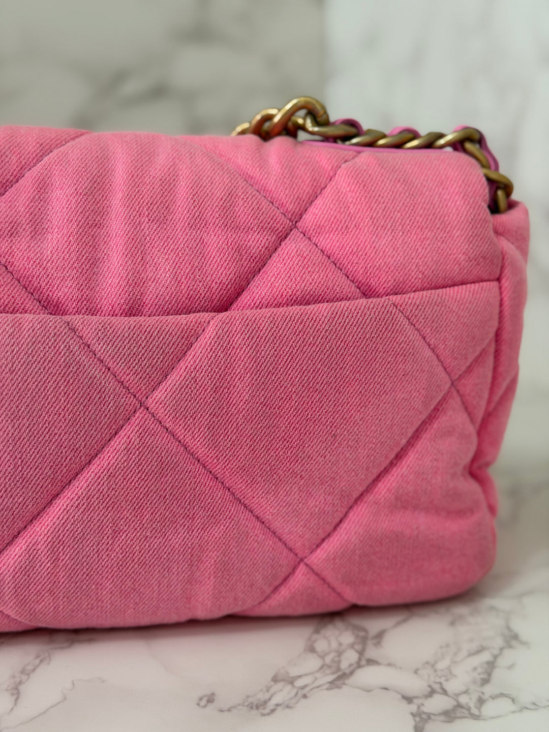 CHANEL 21S 2021 series 31 Pink Denim 19 size Small Flap Bag