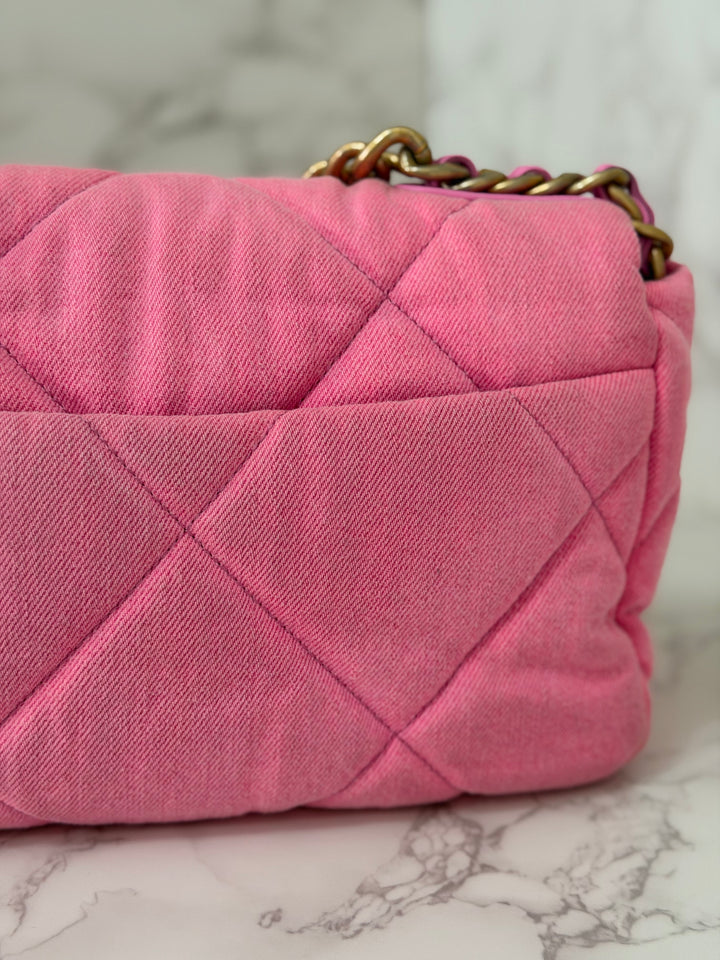 CHANEL 21S 2021 series 31 Pink Denim 19 size Small Flap Bag