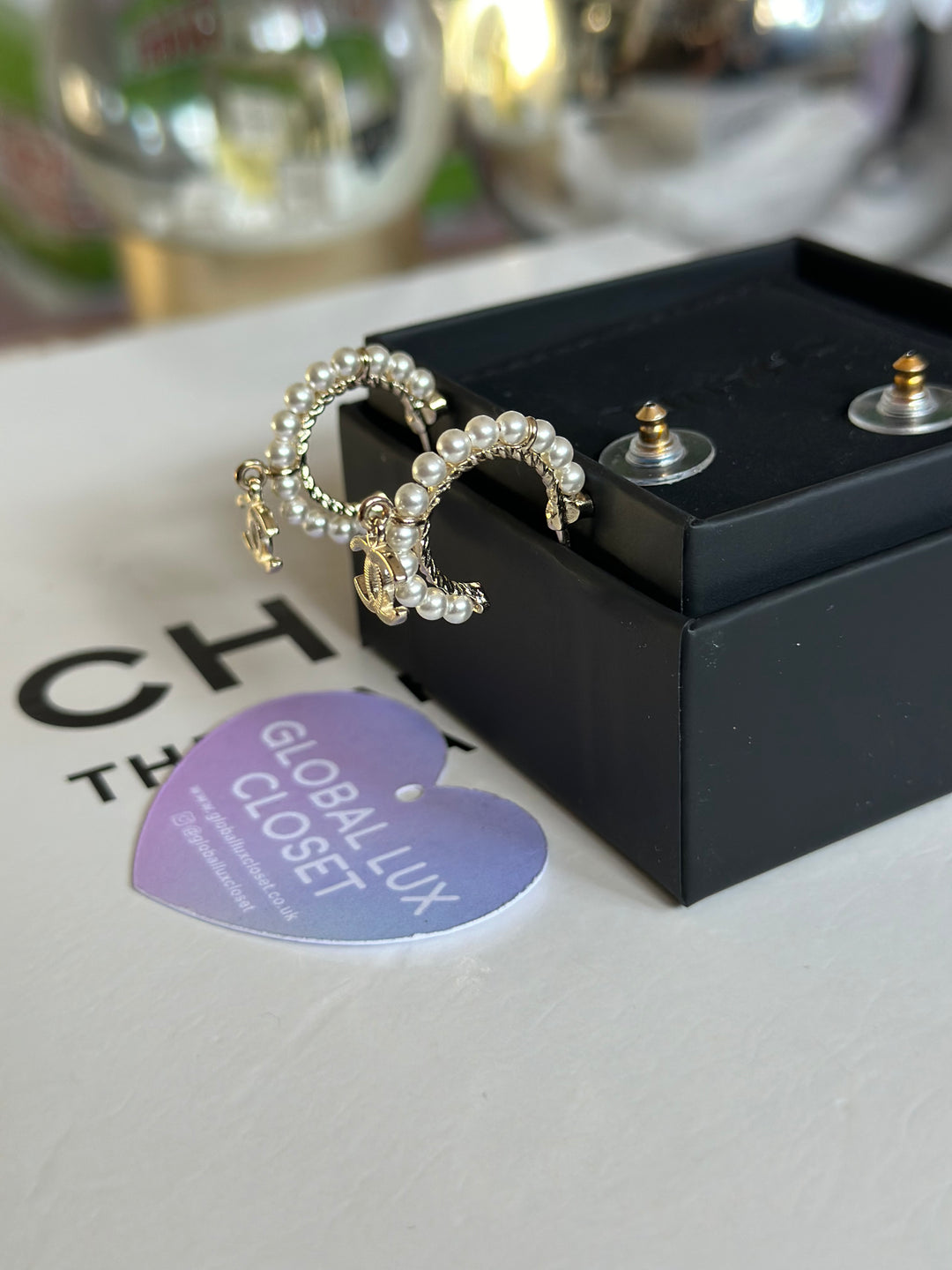 Chanel 20A Pearl LGHW Earrings