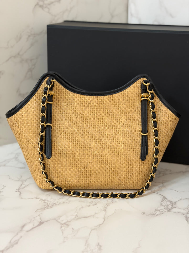 CHANEL 25K Raffia Small Tote Bag 2025