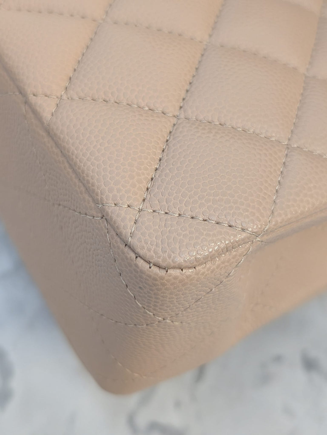 CHANEL series 28 19B collection Dark Beige Caviar LGHW Medium M/L Timeless Classic Double Flap Bag 11.12