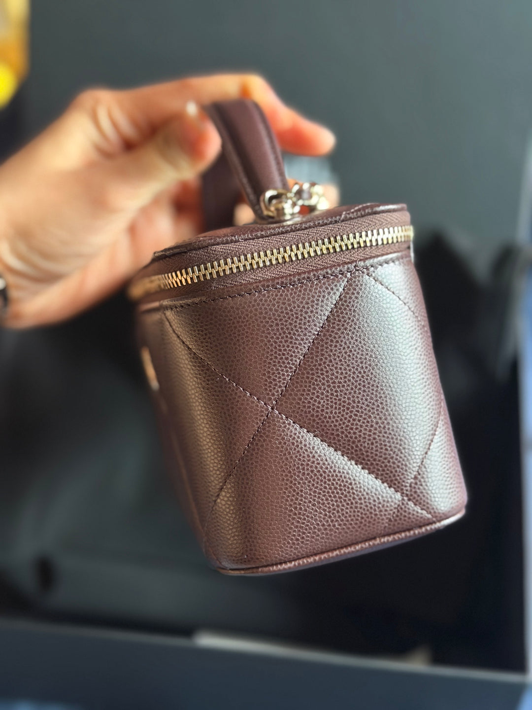 CHANEL 2026 26S collection Brown Caviar LGHW Small Vanity with Top Handle