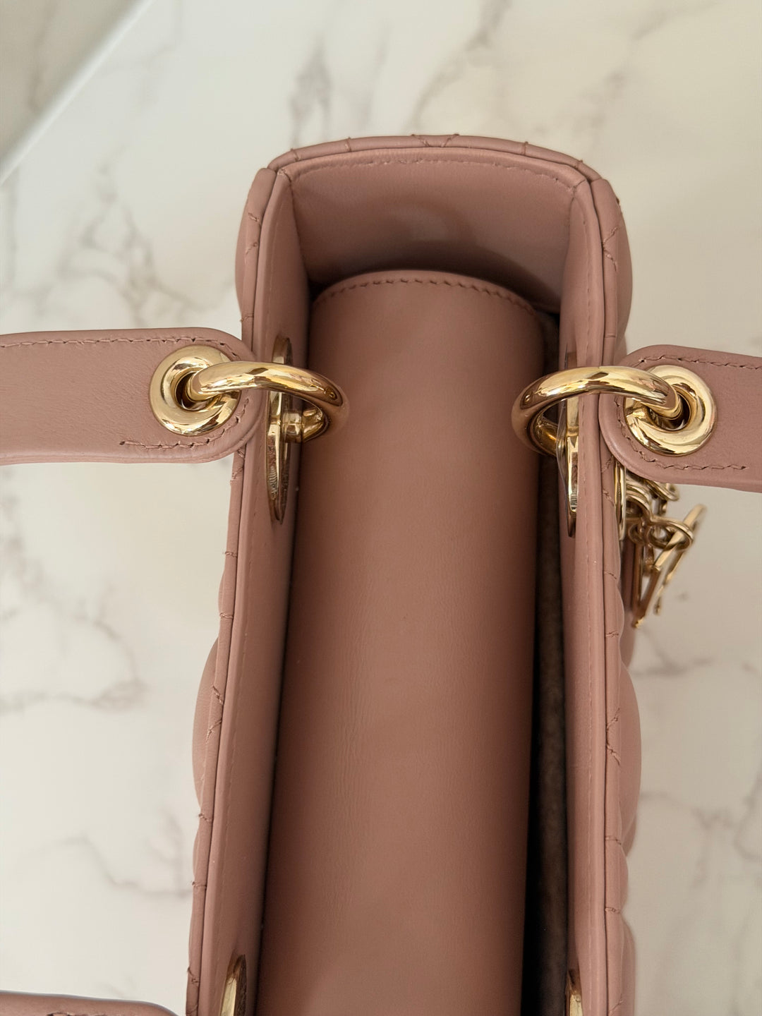 DIOR Lady Dior In Blush Lambskin LGHW size SMALL 2020