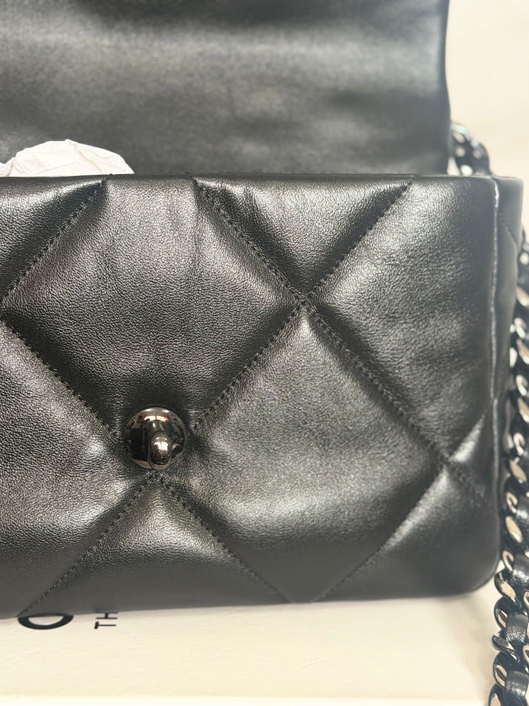 CHANEL 22P So Black 19 Black Lambskin Flap Bag size Small 2022