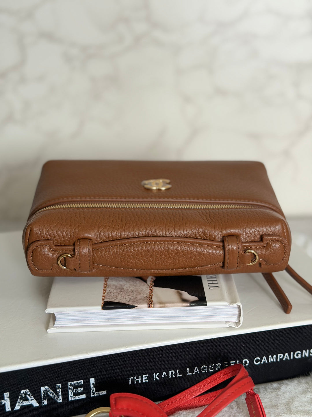 CHANEL Brown Gold Caviar LP Long Vanity SMALL 19 cms LGHW 2026