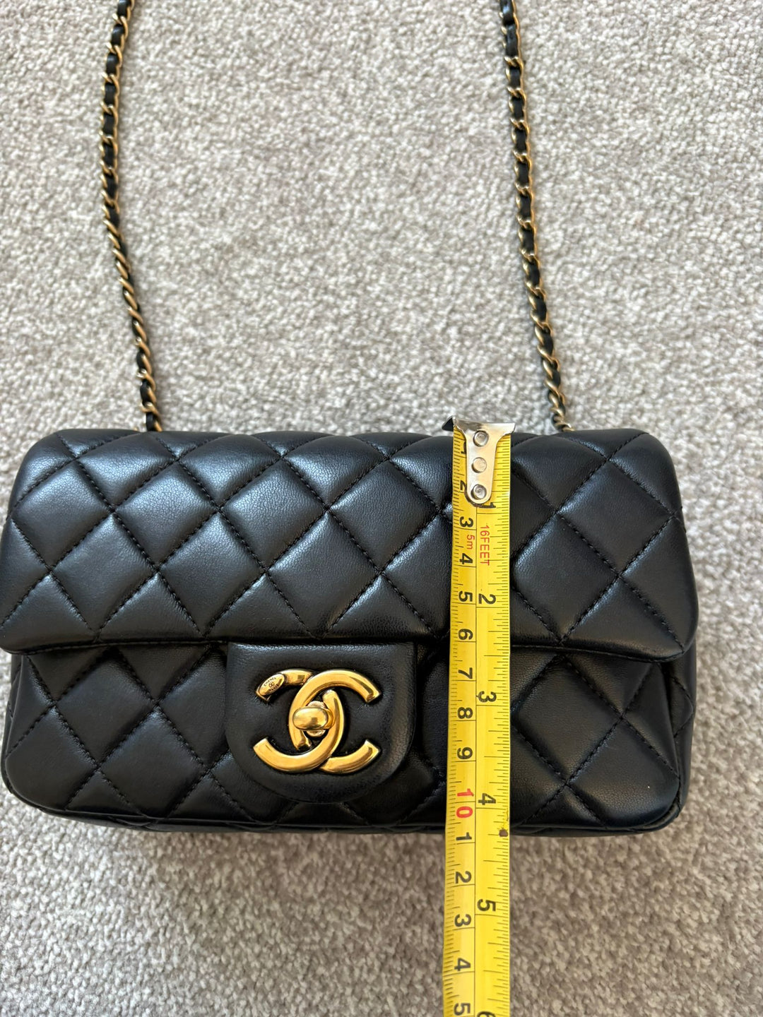 CHANEL series 20 Black Lambskin Anyique GHW Mini Flap Bag Seasonal Minaudières 2014 Limited Runway “meat package” collection