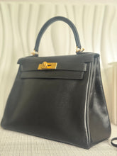 Load image into Gallery viewer, Hermes Noir/Black Epsom Leather GHW Kelly 28 stamp N 2010
