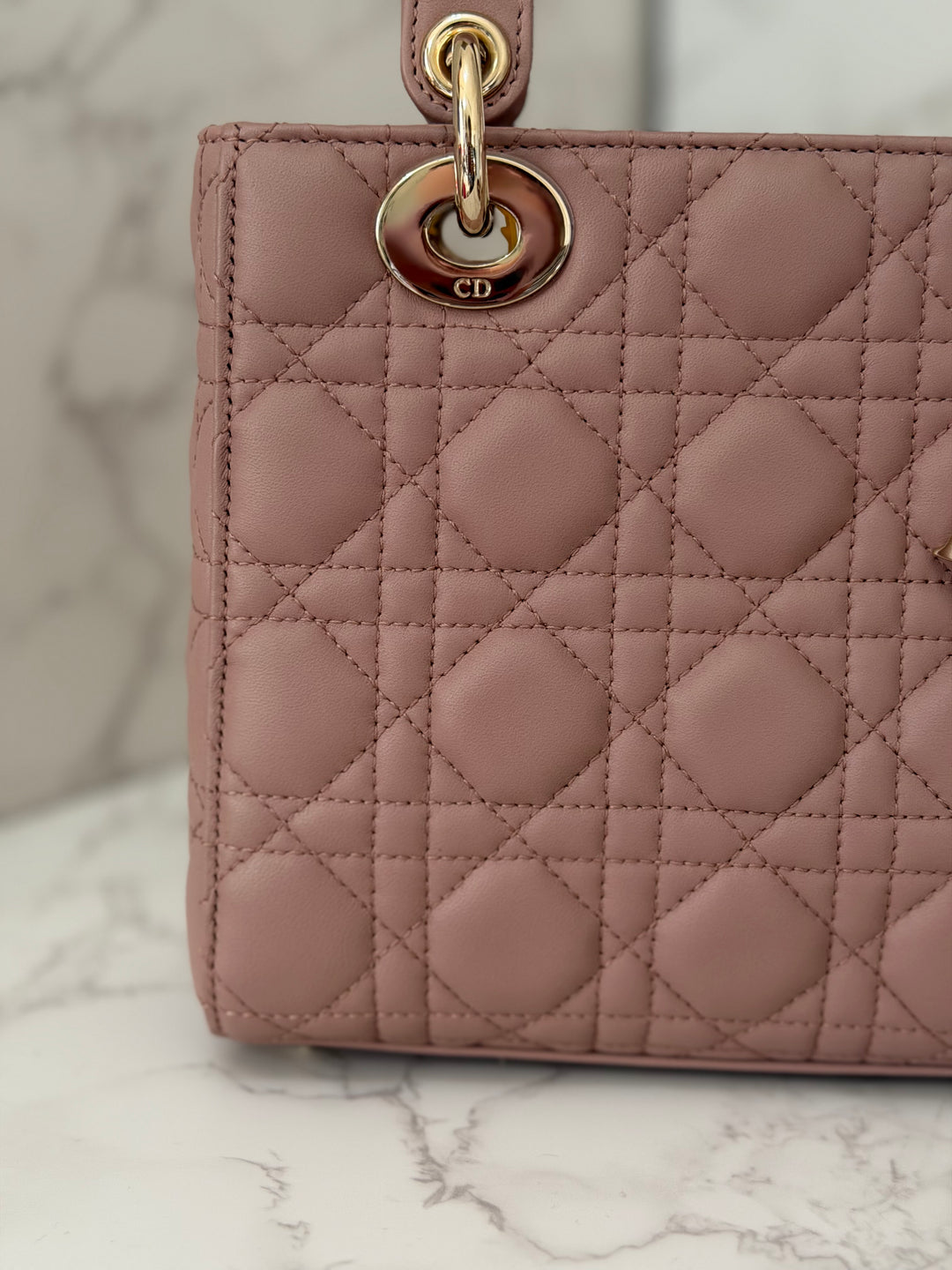 DIOR Lady Dior In Blush Lambskin LGHW size SMALL 2020