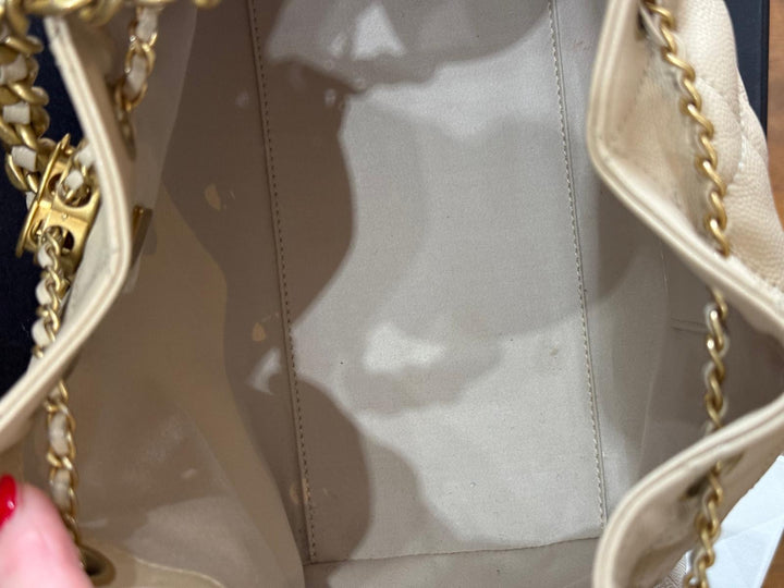 CHANEL Beige Caviar Aged GHW 25 Hobo Bag size SMALL 2025 25S collection