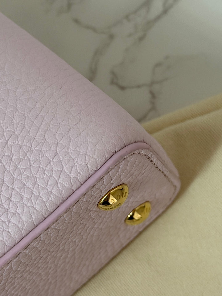 LOUIS VUITTON LV Mini Capucines In Guimauve Marshmallow Pink