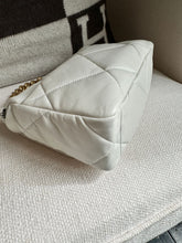 Load image into Gallery viewer, Chanel 19 size Small from series 30 White Goat Skin Mixed Hardware Flap Bag
