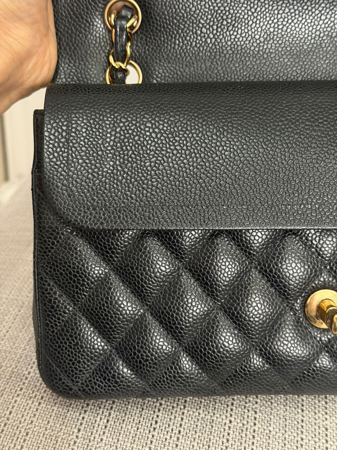 CHANEL Series 24 2017 Black Caviar GHW Medium M/L 11.12 Timeless Classic Double Flap Bag