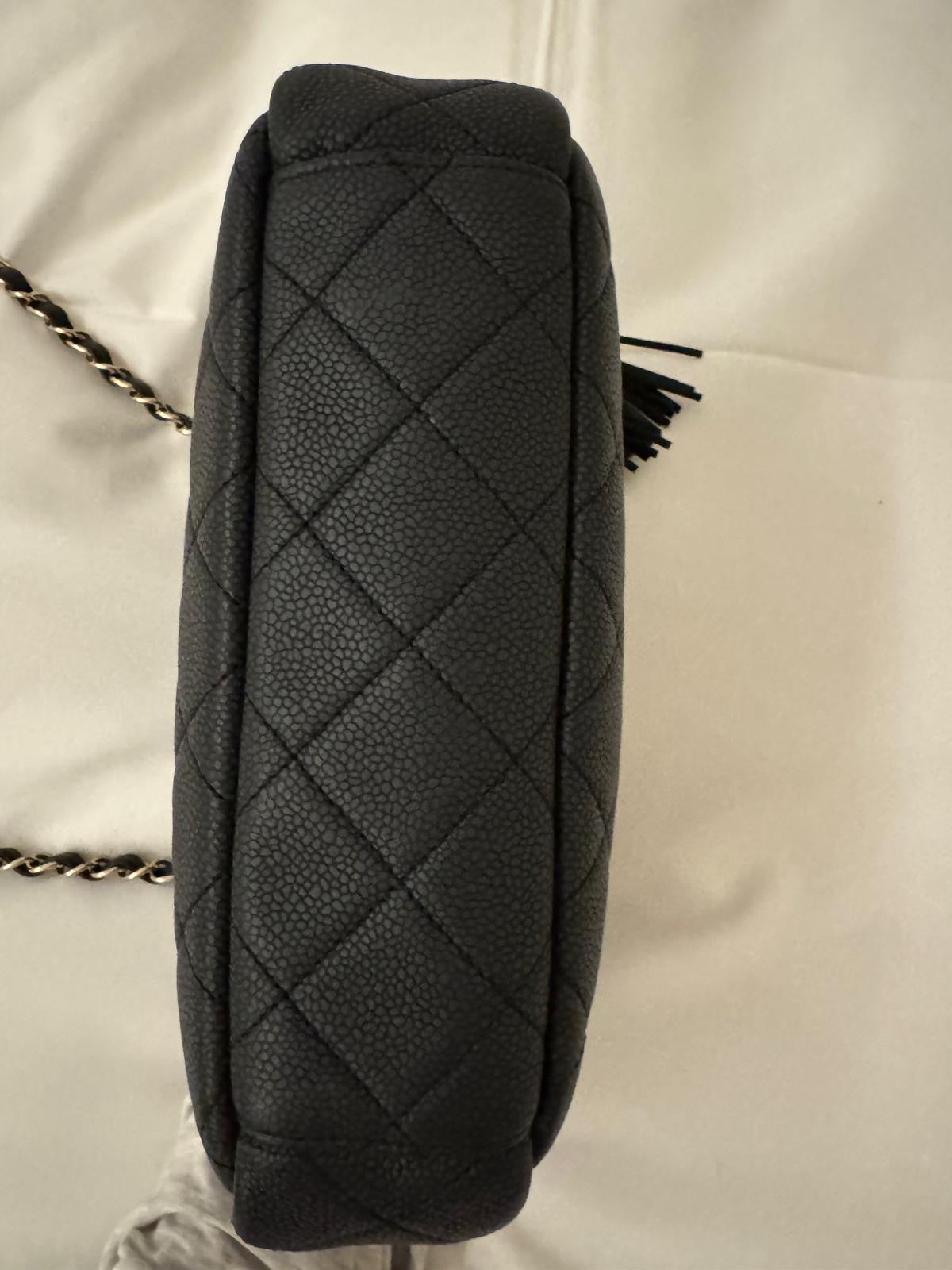 Chanel series 26 (2018) Black Camera Case Bag GHW with Tassel Size
