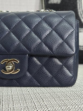 Load image into Gallery viewer, Chanel series 18 14C 2014 Cruise Collection Navy Caviar SHW Classsic Mini Rectangular Flap Bag
