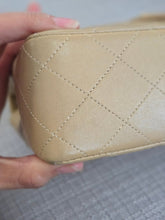 Load image into Gallery viewer, Chanel series 1 Beige Lambskin 24K GHW Vintage Mini Flap Bag
