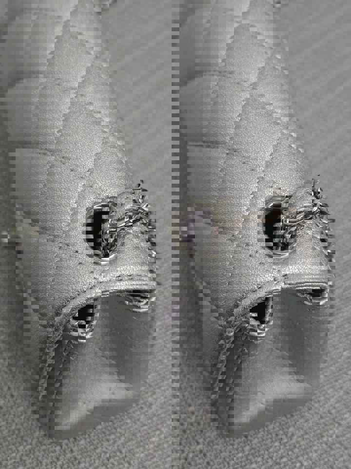 Chanel Series 31 21P 2021 Pre Spring/Summer Collection Iridescent Silver lambskin SHW Square Mini Flap Bag